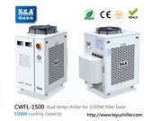 S&A water chiller CWFL-1500 for cooling 1500W metal fiber laser machin